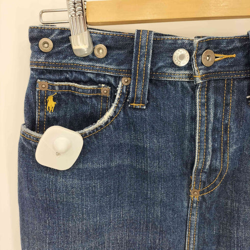 ラルフローレン RALPH LAUREN 00s シンチバック サスペンダーボタン デニムタイトスカート Y2K レディース 9