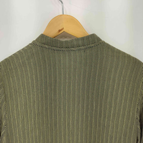 ハーディエイミス HARDY AMIES スタンドカラー ストライプ総柄 シアサッカー ロングシャツ レディース 43