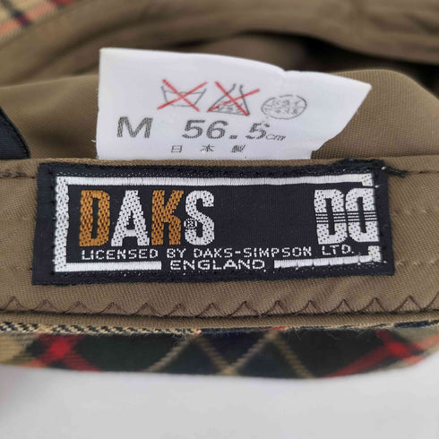 ダックス DAKS 日本製 タータンチェック アジャスター ベレー帽 メンズ 56.5cm
