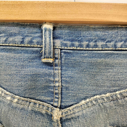 リーバイス Levis 50S Vステッチ ボタン裏 点々 チェーンステッチ オフセットベルトループ 隠しリベット 銅製 15刻印 CONMAR-ZIP 501ZXX ジップフライ デニム パンツ メンズ