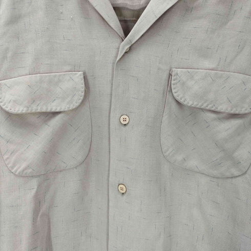 50-60S カリフォルニア製 vintage CAL-MADE Sportsman of HOLLYWOOD カスリ 開襟オープンカラー レーヨン シャツ メンズ import:M