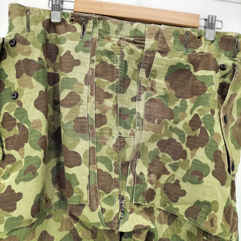 ユーエスエムシー USMC 40S WWII P-44 Frog Skin フロッグスキン 迷彩 2ndモデル ダックハンター カモパンツ リバーシブル ドーナツボタン メンズ 32