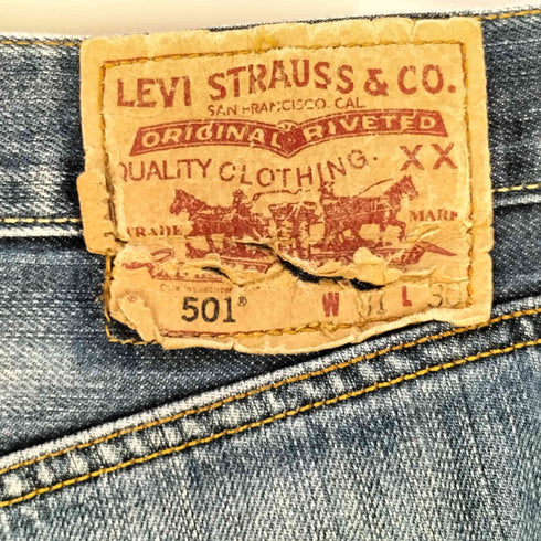リーバイス Levis トルコ製501 ボタン裏247 STRAIGHT LEG BUTTON-FLY ボタンフライストレートデニムパンツ W31 L30 メンズ W31 L30