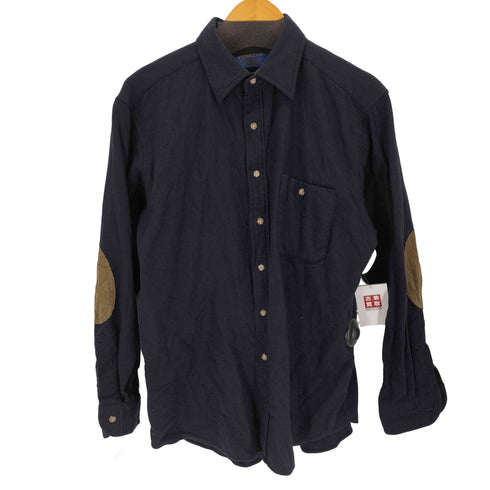 ペンドルトン PENDLETON USA製 L/S エルボーパッチ ウールシャツ メンズ JPN:L