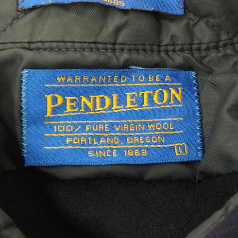 ペンドルトン PENDLETON USA製 L/S エルボーパッチ ウールシャツ メンズ JPN:L