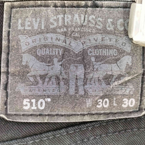 リーバイス Levis ニカラグア製 510 スキニー ブラックデニム ストレッチ メンズ W30 L30