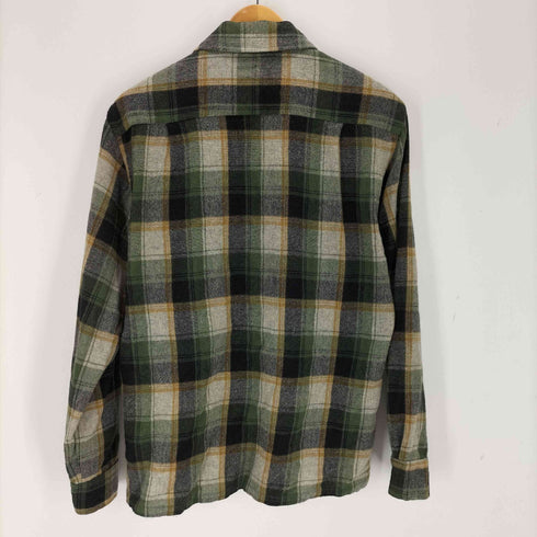 シアーズ Sears 70s KINGS ROAD ナイロン混 オープンカラーシャツ メンズ M