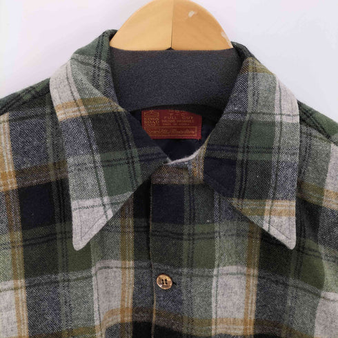 シアーズ Sears 70s KINGS ROAD ナイロン混 オープンカラーシャツ メンズ M