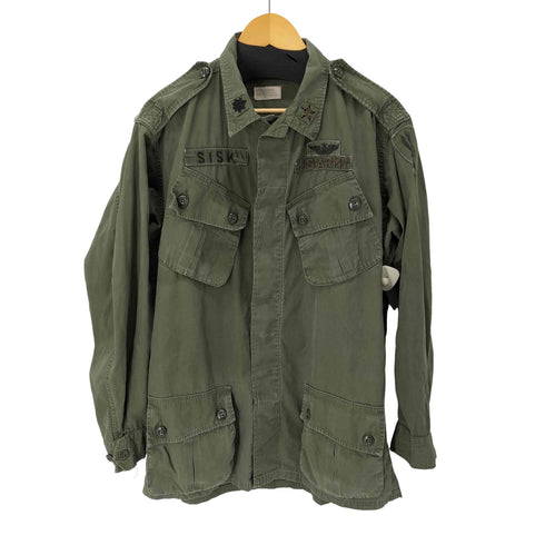 ユーエスアーミー U.S. ARMY 63年 1st ジャングルファティーグ ワッペン ファースト ガスフラップ 剥き出しボタン メンズ LONG MEDIUM