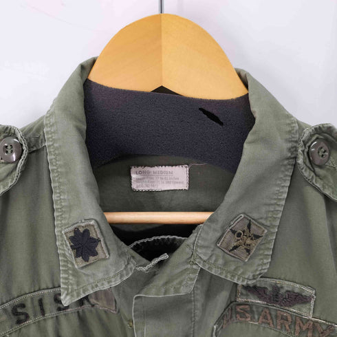 ユーエスアーミー U.S. ARMY 63年 1st ジャングルファティーグ ワッペン ファースト ガスフラップ 剥き出しボタン メンズ LONG MEDIUM