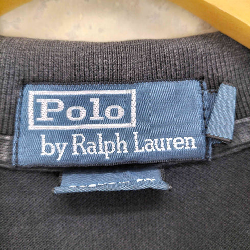 ポロバイラルフローレン Polo by RALPH LAUREN CUSTOM FIT フロント刺繍 スリーブワッペン ポロシャツ メンズ import:S
