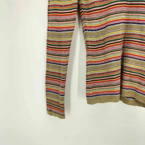 トミーヒルフィガー TOMMY HILFIGER ZENDAYA MULTI STP LUREX TOP L/S マルチストライプ L/Sリブニット レディース US:6
