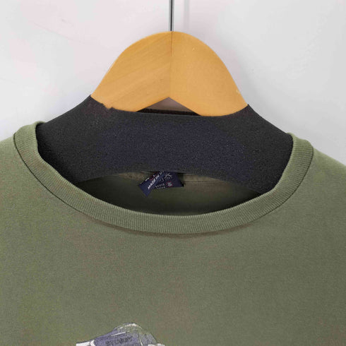 ステューシー Stussy 紺タグ USA製 スニーカー Tシャツ 袖&裾シングル メンズ import:L
