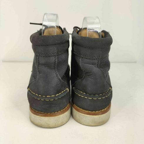 アイグナー AIGNER スペイン製 キャンバス切替 レースアップ デッキシューズ チャッカブーツ レディース EUR:36