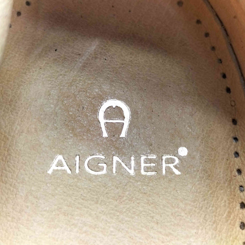アイグナー AIGNER スペイン製 キャンバス切替 レースアップ デッキシューズ チャッカブーツ レディース EUR:36