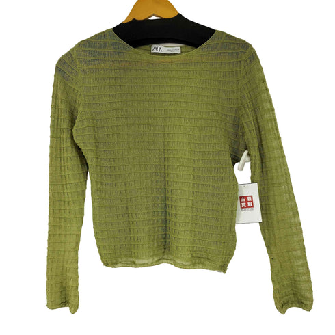 ザラ ZARA semi sheer sweater レディース import:M