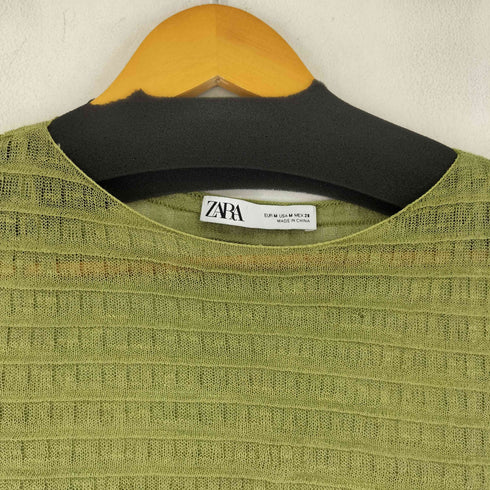 ザラ ZARA semi sheer sweater レディース import:M