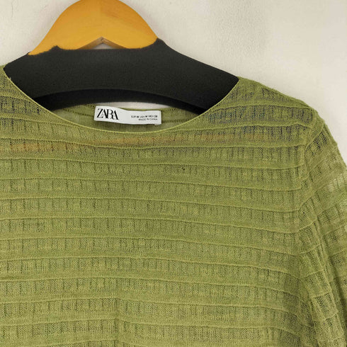 ザラ ZARA semi sheer sweater レディース import:M
