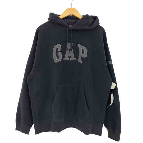 ギャップ Gap 00S 紺タグ 韓国製 ロゴ刺繍 フリース プルオーバーパーカー メンズ import:L
