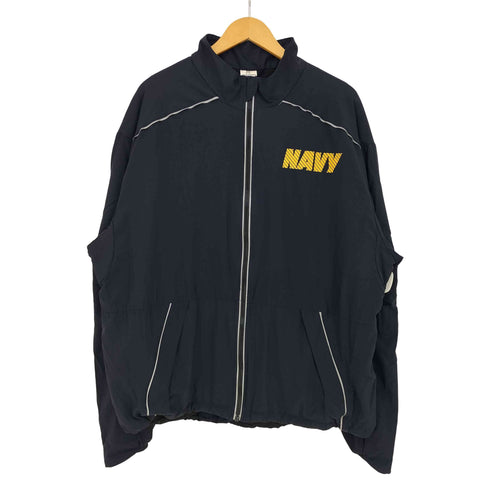 ユーエスネイビー U.S.NAVY USA製 RUNNING JACKET ナイロン トレーニング ランニング ジャケット 18年製 メンズ import:XL