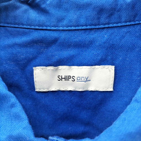 シップスエニィ SHIPS any コットン レギュラーカラー 刺繍 シャツ レディース FREE