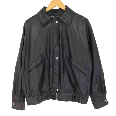 ザラ ZARA フェイクレザー ジャケット レディース import:L