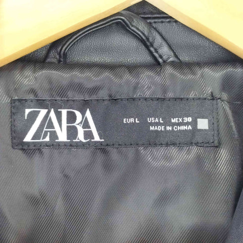 ザラ ZARA フェイクレザー ジャケット レディース import:L