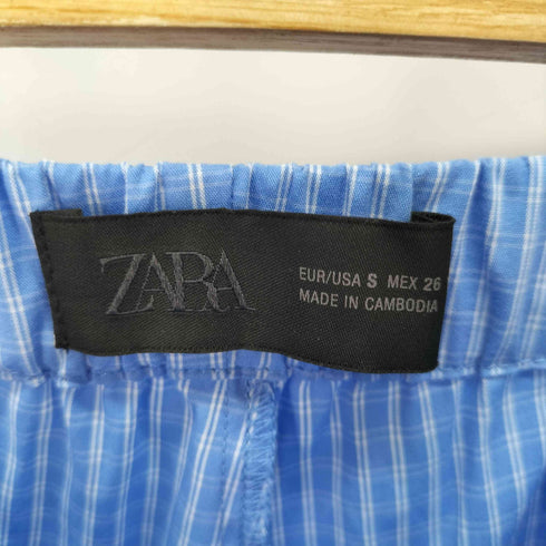 ザラ ZARA レースチェックパジャマパンツ レディース S