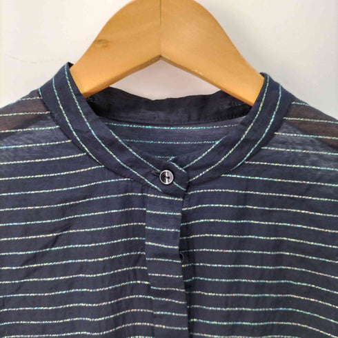 ユナイテッドアローズ UNITED ARROWS シアーラメ イレギュラーペプラム 六分袖 ブラウス レディース