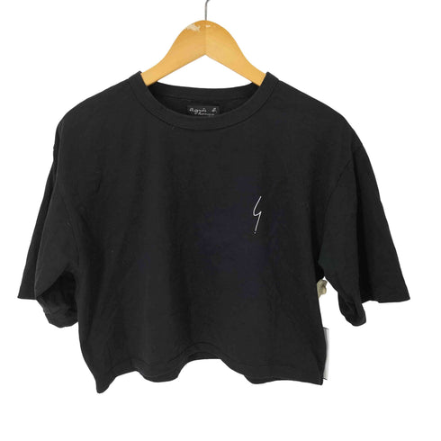 アニエスベーオム Agnes b.homme クロップド ロゴプリントTシャツ レディース 1