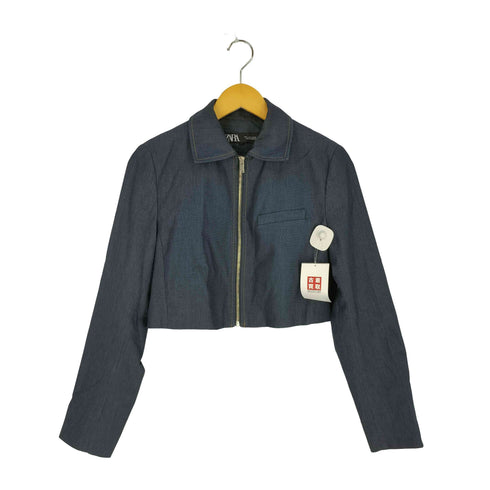 ザラ ZARA CHAQUETA CORTA PESPUNTES CONTRASTE レディース import:S