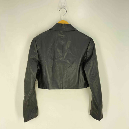 ザラ ZARA クロップド フェイクレザージャケット レディース import:S