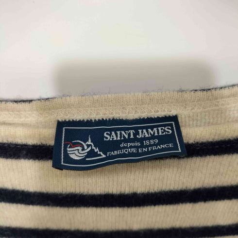 セントジェームス SAINT JAMES 90-2000s ボーダー柄 バスクシャツ ウール混ニット メンズ FR:40