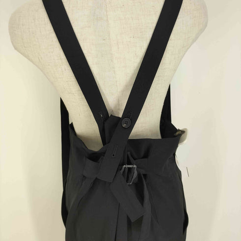レギュレーションヨウジヤマモト REGULATION Yohji Yamamoto 25SS TA/PE CREPE DE CHINE R-SUSPENDER PANTS クレープデシン R サスペンダー パンツ メンズ JPN:1
