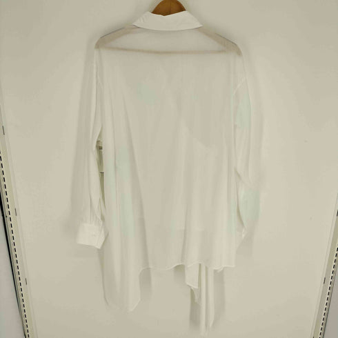 ヨウジヤマモト Yohji Yamamoto 25SS CELLULOSE LONG ASYMMETRY BLOUSE セルロース ロング アシンメトリー ブラウス シャツ レディース JPN:2
