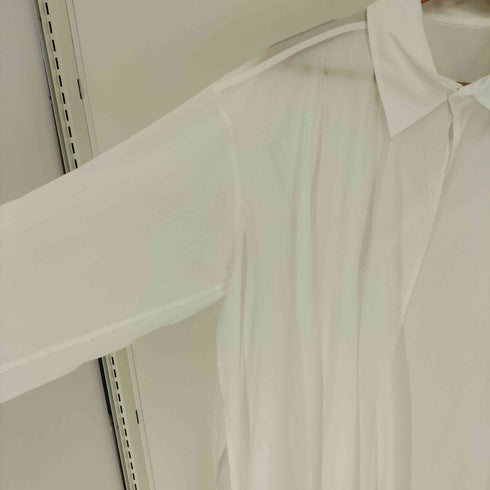 ヨウジヤマモト Yohji Yamamoto 25SS CELLULOSE LONG ASYMMETRY BLOUSE セルロース ロング アシンメトリー ブラウス シャツ レディース JPN:2