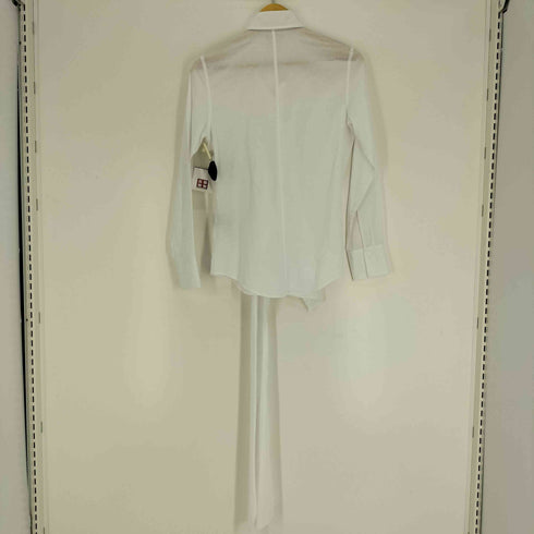 ヨウジヤマモト Yohji Yamamoto 25SS COLLECTIONS 100 KHADI STOLE DETAIL BLOUSE カディ ストールディテール ブラウス レディース JPN:1