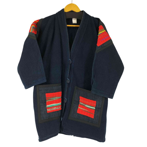 HIDE CRAFT 藍染 刺し子 カバーオールジャケット レディース