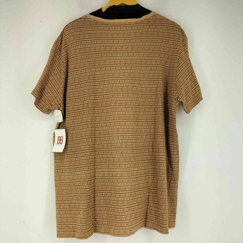 ポロバイラルフローレン Polo by RALPH LAUREN 90s ジャガード ネイティブ ボーダー S/S Tシャツ メンズ import:XL