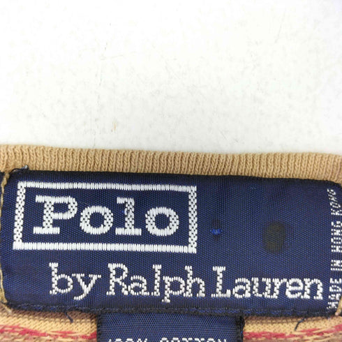 ポロバイラルフローレン Polo by RALPH LAUREN 90s ジャガード ネイティブ ボーダー S/S Tシャツ メンズ import:XL