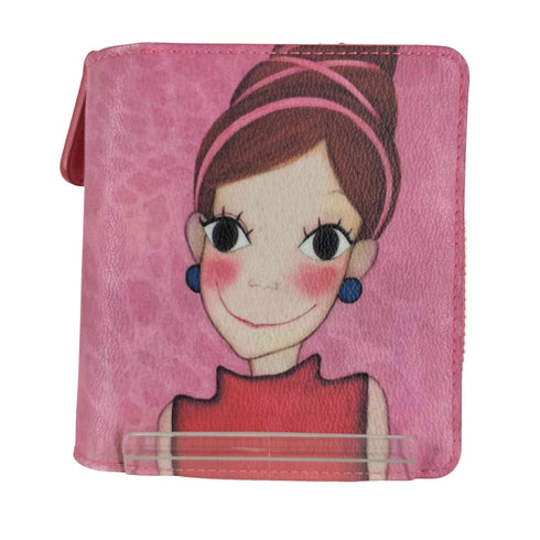 YOUKSHIM WON キャラクターイラスト二つ折り財布 レディース
