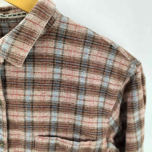 マドモアゼルノンノン mademoiselle NON NON チェック コットン 長袖 ネル シャツ レディース JPN:L