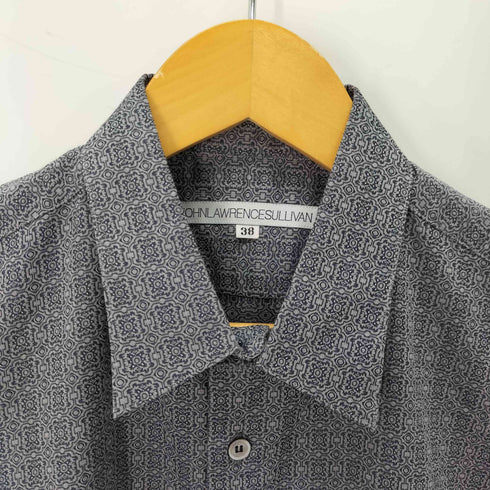 ジョンローレンスサリバン JOHN LAWRENCE SULLIVAN L/S 幾何学柄 ドレスシャツ メンズ US:38