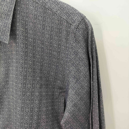 ジョンローレンスサリバン JOHN LAWRENCE SULLIVAN L/S 幾何学柄 ドレスシャツ メンズ US:38