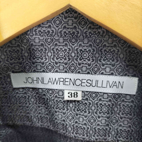 ジョンローレンスサリバン JOHN LAWRENCE SULLIVAN L/S 幾何学柄 ドレスシャツ メンズ US:38