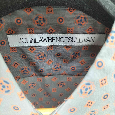 ジョンローレンスサリバン JOHN LAWRENCE SULLIVAN 小紋柄 シルク混 長袖シャツ メンズ US:36