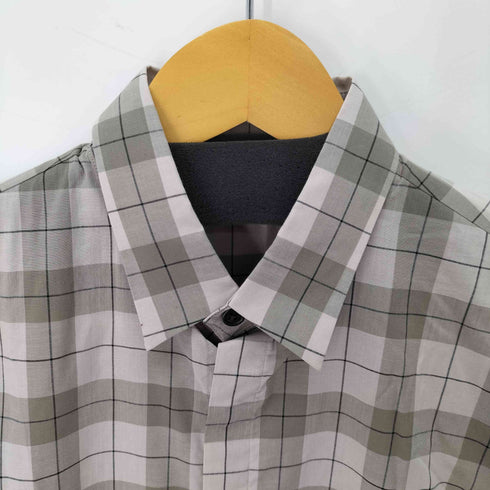 ジョンローレンスサリバン JOHN LAWRENCE SULLIVAN L/S チェック柄 比翼シャツ メンズ US:36