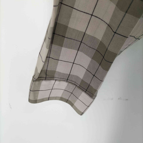 ジョンローレンスサリバン JOHN LAWRENCE SULLIVAN L/S チェック柄 比翼シャツ メンズ US:36