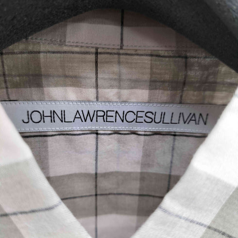 ジョンローレンスサリバン JOHN LAWRENCE SULLIVAN L/S チェック柄 比翼シャツ メンズ US:36