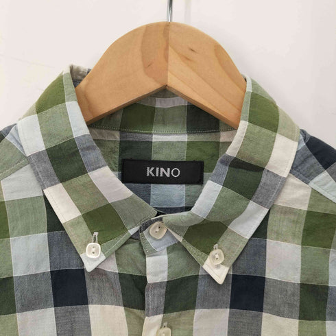 キノ kino ニット切替 ロングスリーブBDシャツ メンズ US:40